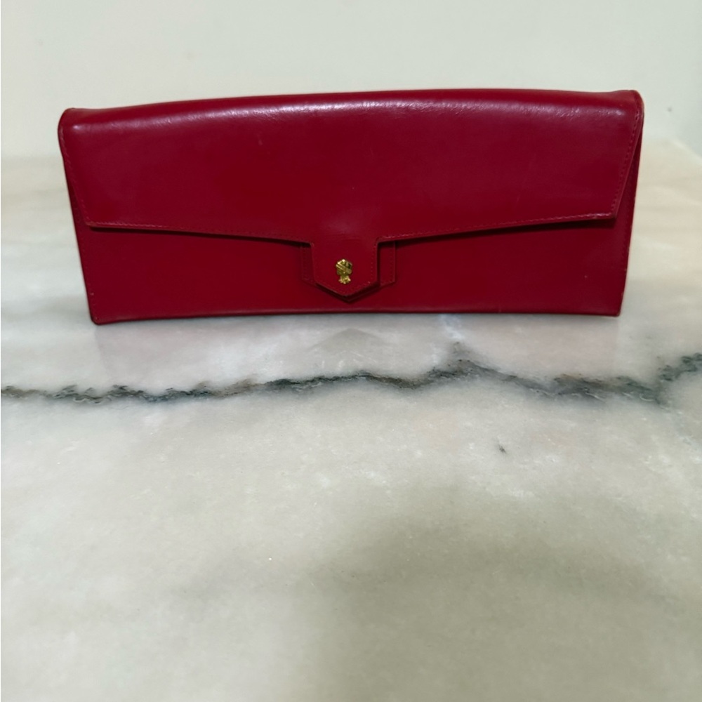 Rolfs Chic Red Leather Clutch